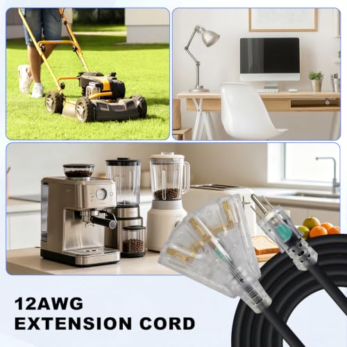 12 Gauge Outdoor Extension Cord 3 Outlet