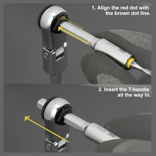 EDC Flex Head Ratchet Wrench with T