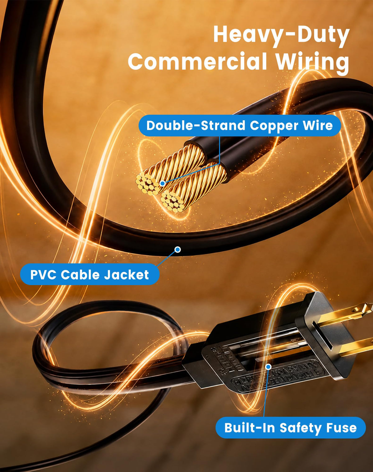 30FT(24+6) String Lights Outdoor, 2FT Bulb Spacing, Waterproof Shatterproof Warm White ST38 LED Edison Bulbs, Extension Cord, Plug in Connectable Hanging Patio Lights for Outside, Backyard (24+6FT(12 Sockets))
