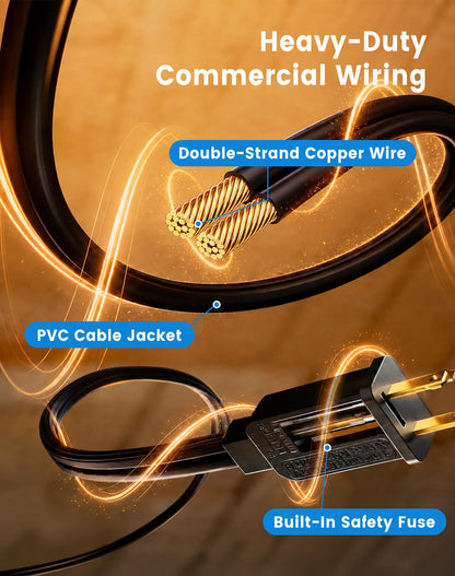 30FT(24+6) String Lights Outdoor, 2FT Bulb Spacing, Waterproof Shatterproof Warm White ST38 LED Edison Bulbs, Extension Cord, Plug in Connectable Hanging Patio Lights for Outside, Backyard (24+6FT(12 Sockets))