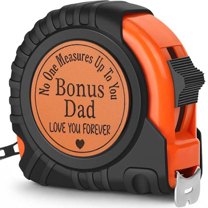 Gifts for Men Birthday Gift for Dad Grandpa Papa Uncle Husband Anniversary Christmas Fathers Day Valentines Day Useful Gifts for Men Genuine Leather Engraved 25 FT Tape Measure Tools