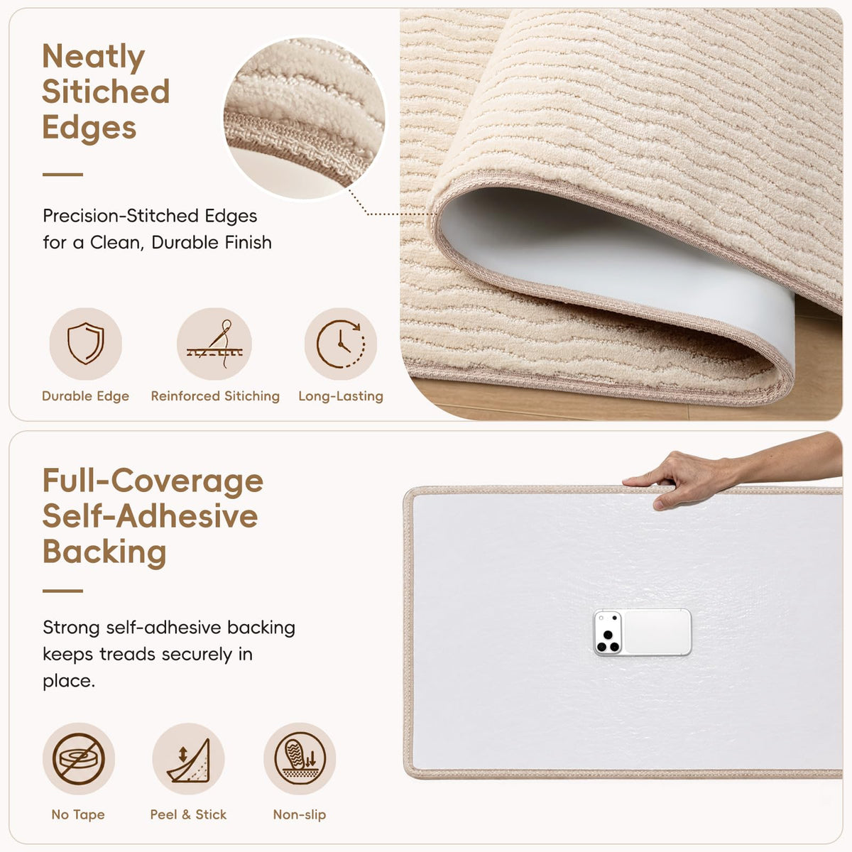 Stair Landing Mat (Oat Beige / 2' x 3' (Rectangular))