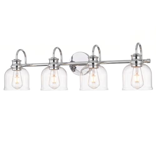 4 Lights 32" Bathroom Vanity Light Fixtures (Chrome / 4 Lights)