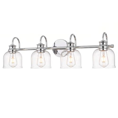 4 Lights 32" Bathroom Vanity Light Fixtures (Chrome / 4 Lights)