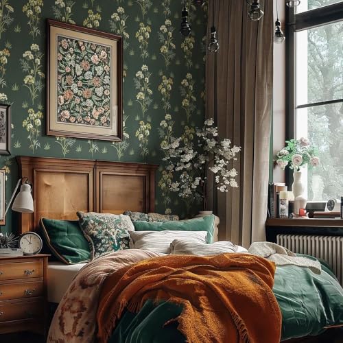 Vintage Floral Peel and Stick Wallpaper Botanical Contact Paper