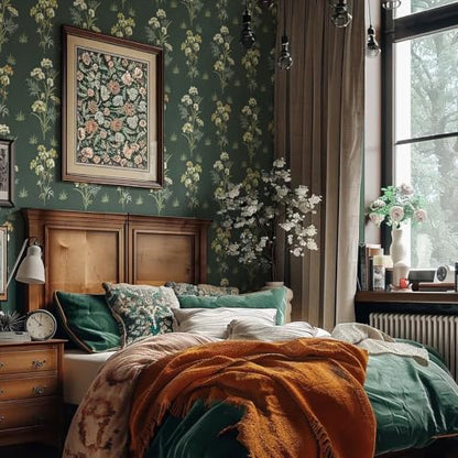 Vintage Floral Peel and Stick Wallpaper Botanical Contact Paper