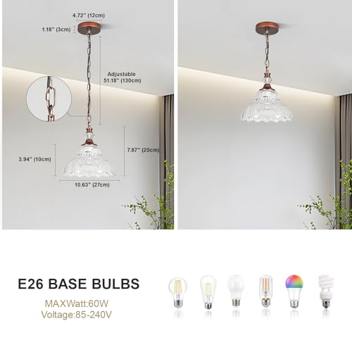 Chandelier with Flower Shade
