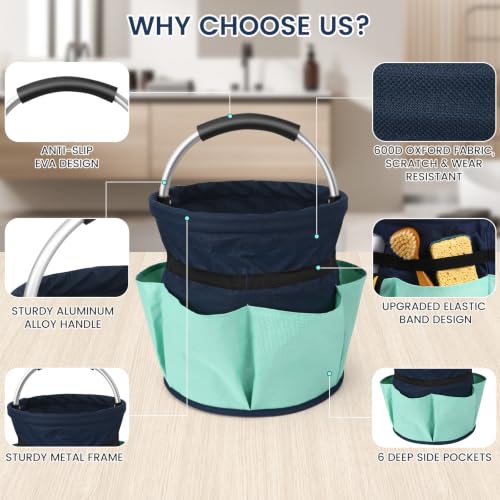 17L Cleaning Caddy with Handle & Elastic Straps