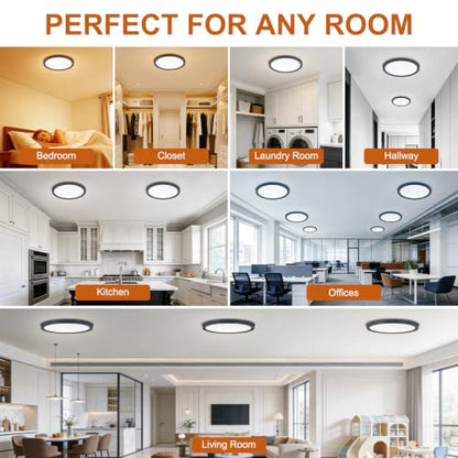 LED Flush Mount Ceiling Light Thin Color Adjustable Wired