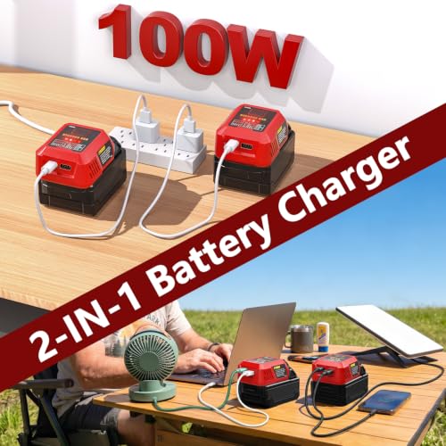 100W PD3.1 USB C Battery Charger Compatible with Milwaukee M18 18V Battery