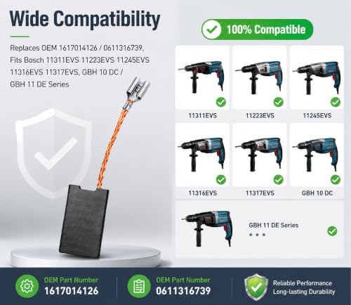 1617014126 0611316739 Carbon Brushes Set for 11316EVS 11317EVS 11311EVS 11223EVS