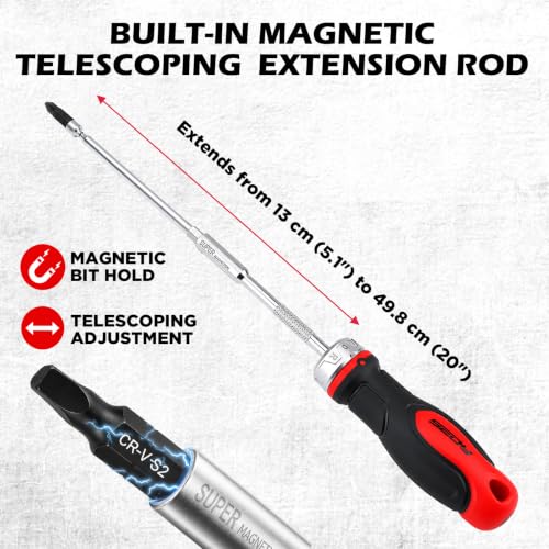 Magnetic Ratchet Screwdriver Bit Set