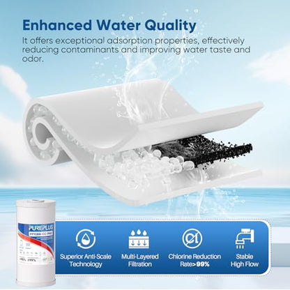 10" x 4.5" Whole House Scale Inhibitor & Sediment Filter Compound for Well