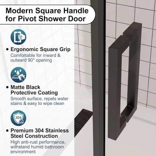 60 in. Frameless Pivot Shower Door