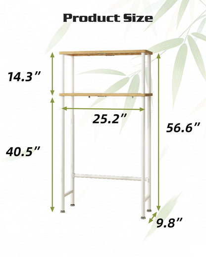 Bamboo Over The Toilet Storage Shelf 2 (2tier)