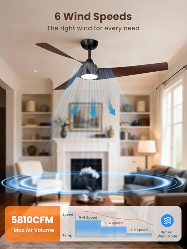 52 inch 3 Blades Ceiling Fan with Remote Control DC Motor