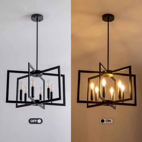 24 Light Large Black Chandelier for Dining Room Light Fixture Over Table