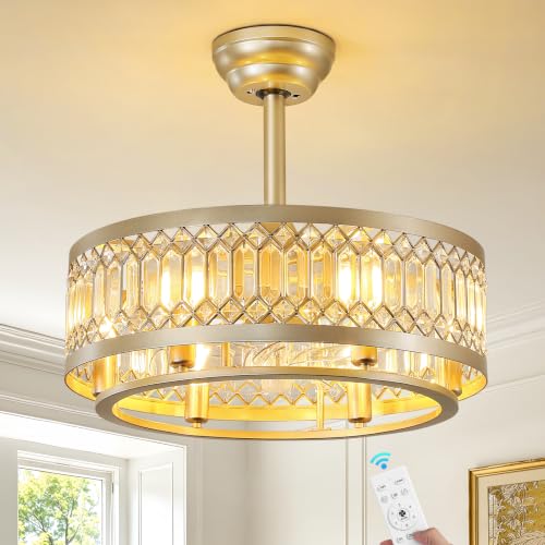 Gold Fandelier Ceiling Fans with Lights