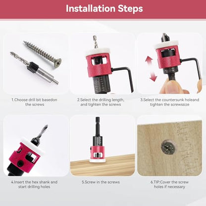 Countersink Drill Bit Set