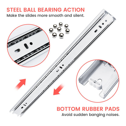 10 Inch Heavy Duty Drawer Slides Side Mount 100 LB Capacity (10 Inch)