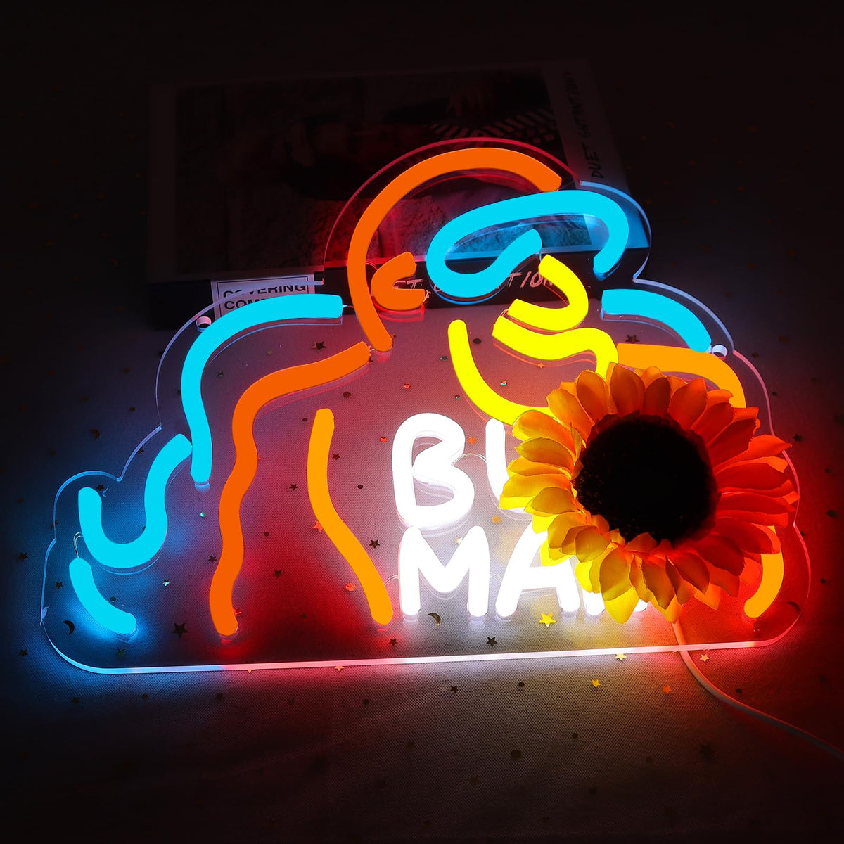 Bud Man Neon Signs for Wall Decor Neon Lights for Bedroom Led Business Signs Suitable for Man Cave Bar Pub Restaurant Christmas Gift Art (Bud Man)