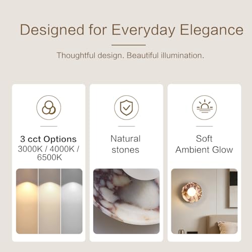 Natural Marble Wall Sconce