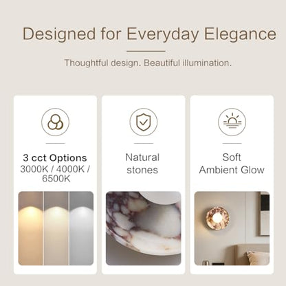 Natural Marble Wall Sconce