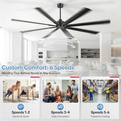 Large Industrial Ceiling Fan No Light with cleaner