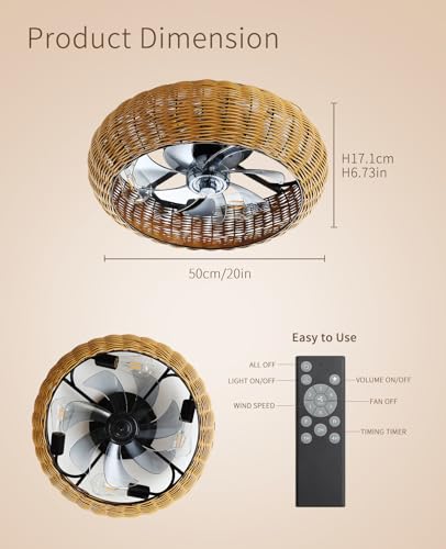 Low Profile Ceiling Fan with Light