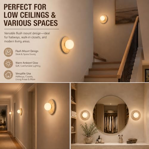 7.9 Inch Travertine Wall Sconce
