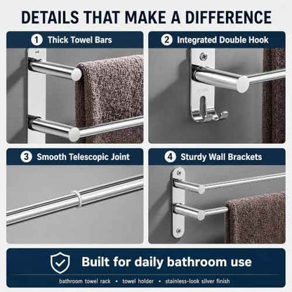 Expandable Bathroom Towel Rack 16.34 (Expandable Bathroom Towel Rack)