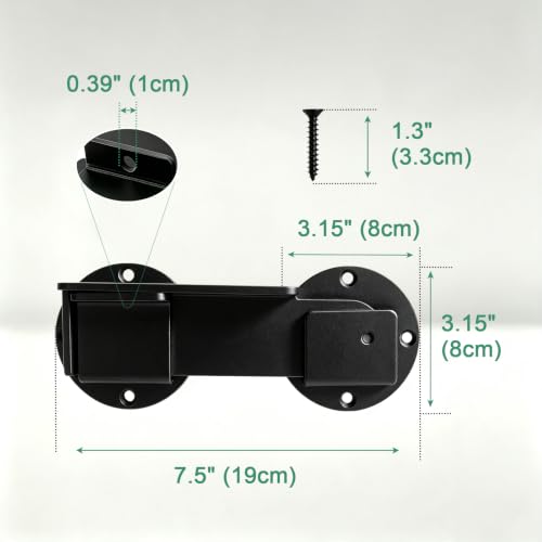 Flip Gate Latch Lock with Padlock Hole