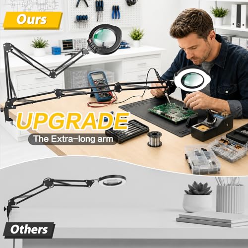 Magnifying Glass with Light and Stand