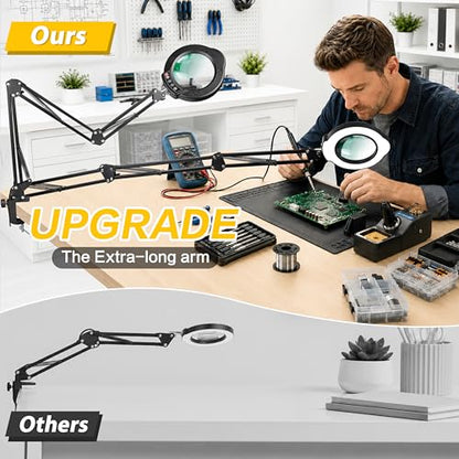Magnifying Glass with Light and Stand