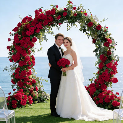 100Pcs Red Roses Artificial Flowers with Stems (Red / 100Pcs)