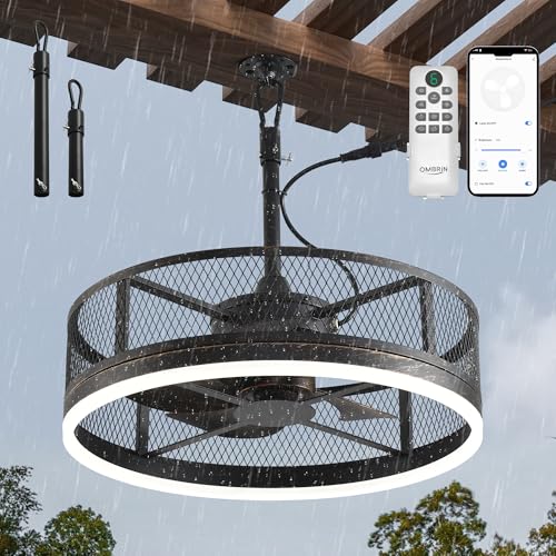 Smart Waterproof Gazebo Ceiling Fan with Light