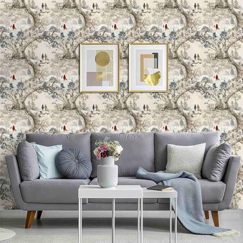 Vintage Winter Peel and Stick Wallpaper