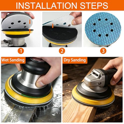 5 Inch 8 Hole Hook and Loop Sanding Discs