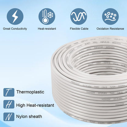 THHN Wire 4 Gauge 100FT (White / 4 Gauge 100FT)