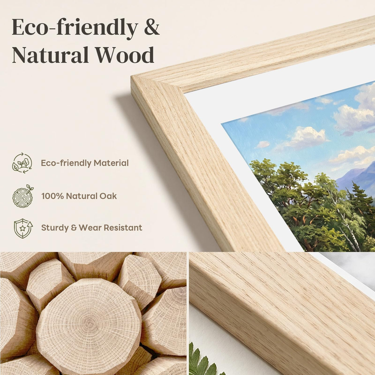 24 Pack 18x24 Frame 18 x 24 Poster Frame Natural Light Oak Solid Wood (White Oak / 18x24)