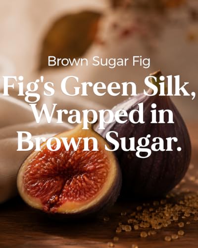 Brown Sugar Fig Scented Candle Relaxing Home Fragrance 11.6Oz 70H (Medium Jar / BrownSugarFig)