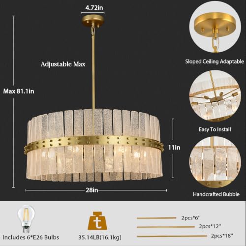 Handmade Bubble Glass Chandelier