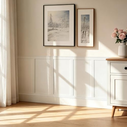 White Primed Wainscoting Wall Panels Kit