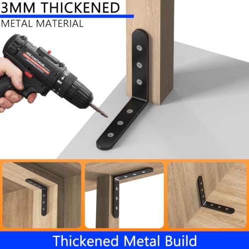 20 PCS L Corner Heavy Duty Shelf Brackets 4 x 4 Inch