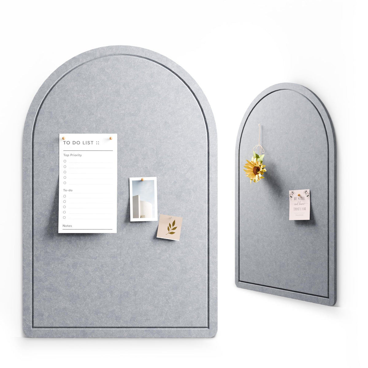 Arched Felt Bulletin Board (Soft Gray)