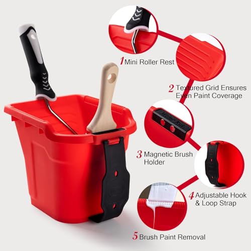 Paint Bucket Kit with Magnetic Holder
