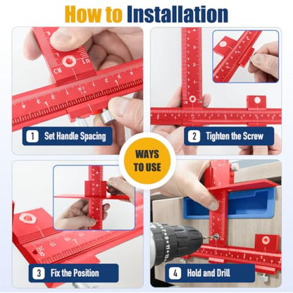 Aluminum Cabinet Hardware Jig Drill Template for Handles Pulls Knobs