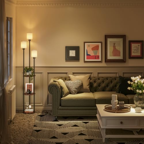 Floor Lamp with Shelves