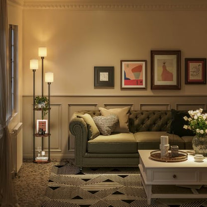 Floor Lamp with Shelves