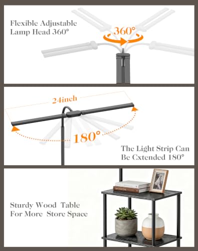 LED Floor Lamp with Table